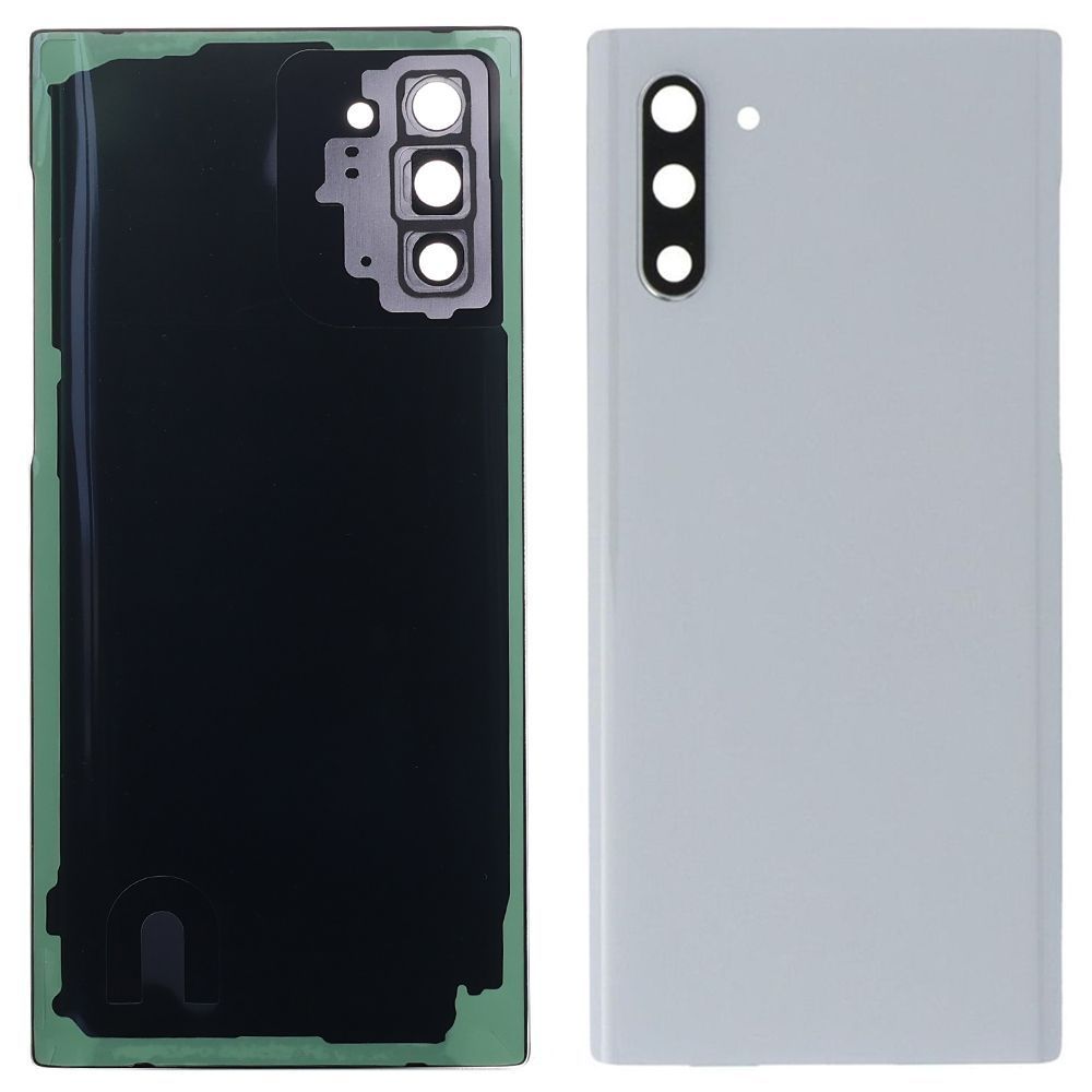 Задняя крышка Samsung Galaxy Note 10 N970F (серебристая оригинал Китай со стеклом камеры) 144776 фото