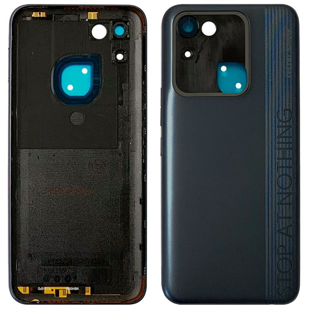 Задняя крышка Tecno Spark 8C KG5k KG5j (черная оригинал Китай без стекла камеры) 154226 фото