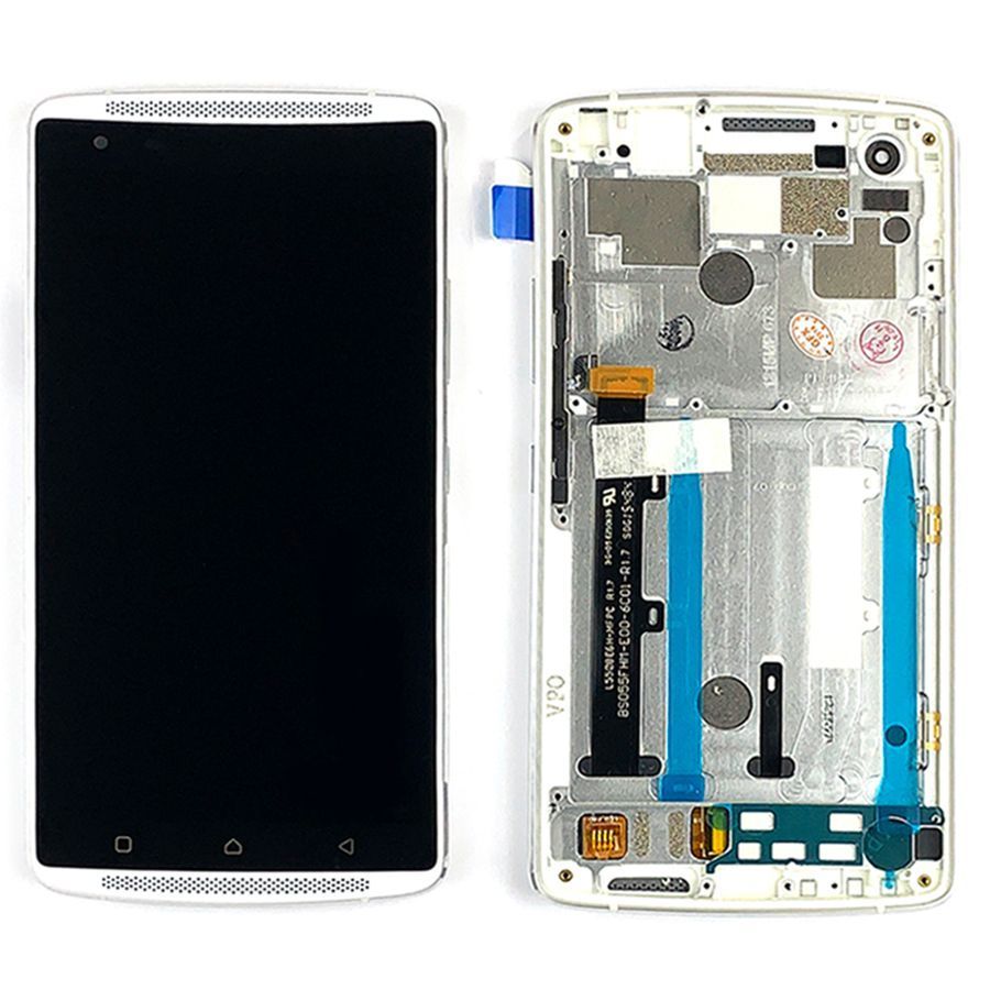 Дисплей Lenovo Vibe X3 X3C50 X3C70 X3A40 5D68C04033 + тачскрин (черный с передней панелью белого цвета оригинал 100%) 152386 фото