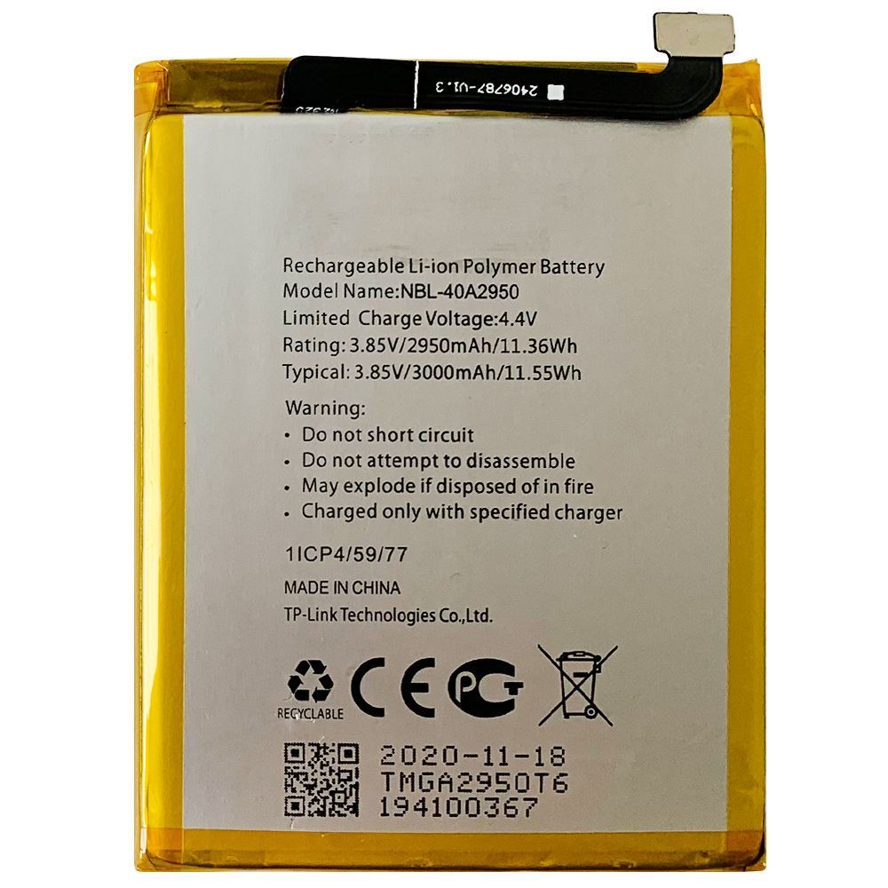 Аккумулятор Tp-Link NBL-40A2950 оригинал Китай Neffos C9s C9 Max 3000 mAh 164236 фото