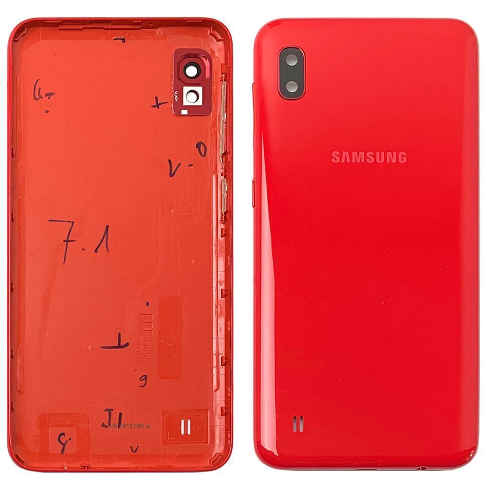 Задняя крышка Samsung Galaxy A10 2019 A105F (красная оригинал Китай со стеклом камеры) 162024 фото