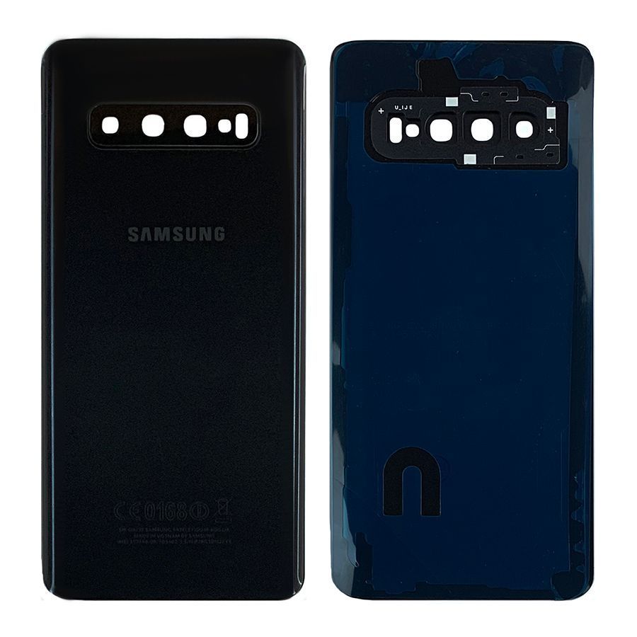 Задняя крышка Samsung Galaxy S10 G973F (черная оригинал Китай со стеклом камеры) 144338 фото