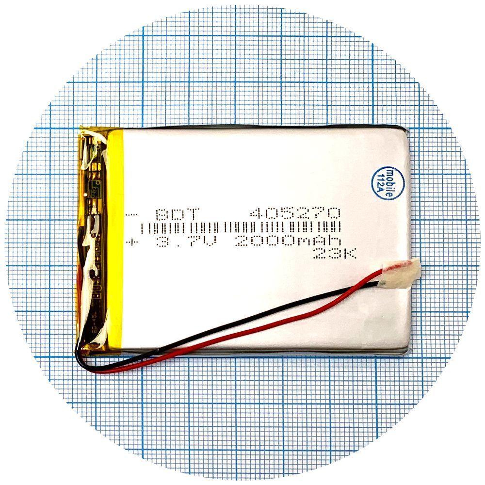 Аккумулятор универсальный 405270 71 х 50 х 4 мм 2000 mAh 3.7V 153929 фото