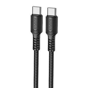 Кабель зарядки Borofone BX116 Certain Type-C - Type-C 60W 1m Черный 194283 фото