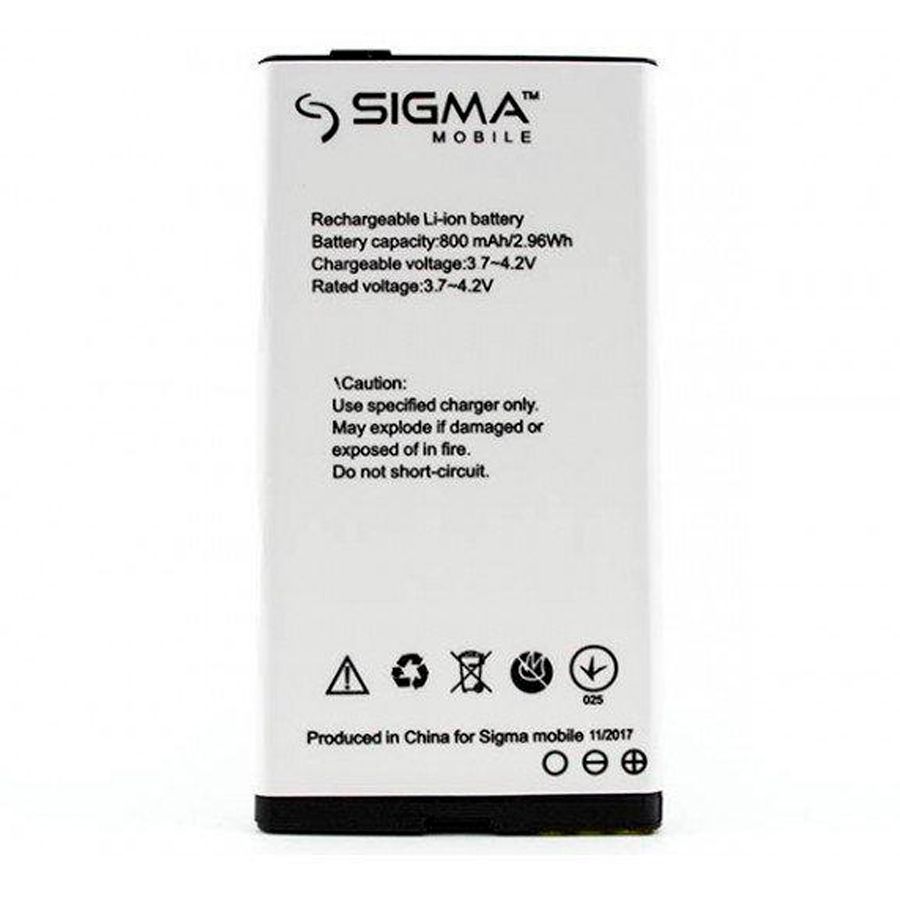 Аккумулятор Sigma Comfort 50 Slim (Senol) оригинал Китай 800 mAh 143186 фото