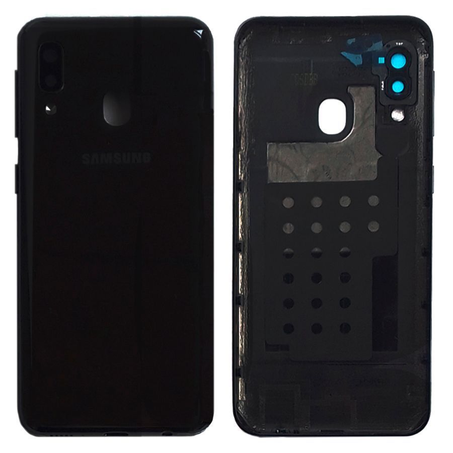 Задняя крышка Samsung Galaxy A20e 2019 A202F (черная оригинал Китай со стеклом камеры) 144677 фото