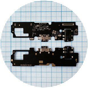 Шлейф Vivo Y30 1938 с разъемами зарядки и наушников с микрофоном - нижняя плата (AAA) 146116 фото