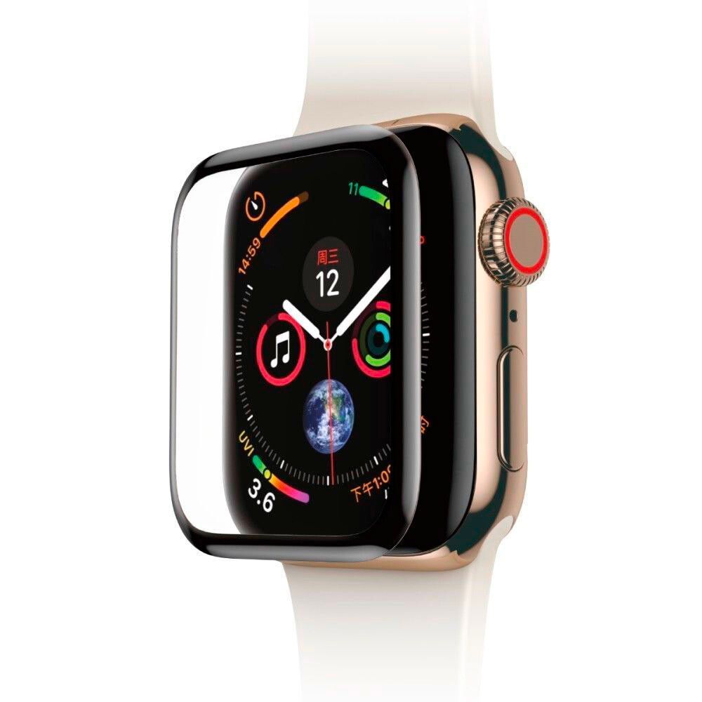 Защитное стекло (пленка) Apple Watch 4, Watch 5, Watch 6, Watch SE 44 мм (черное PMMA) 143373 фото