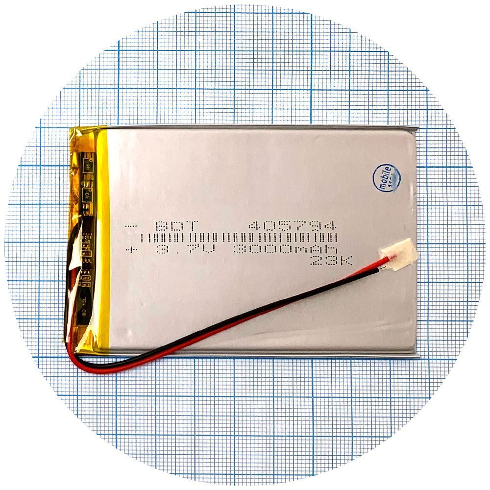 Аккумулятор универсальный 405794 95 х 58 х 4 мм 3000 mAh 3.7V 161742 фото