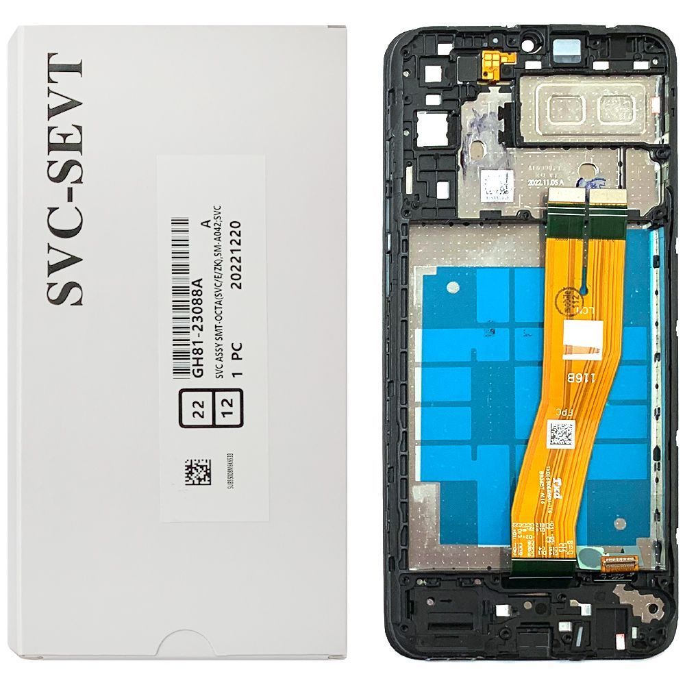 Дисплей Samsung Galaxy A04e A042F + тачскрин (оригинал OEM SP с рамкой) 149407 фото