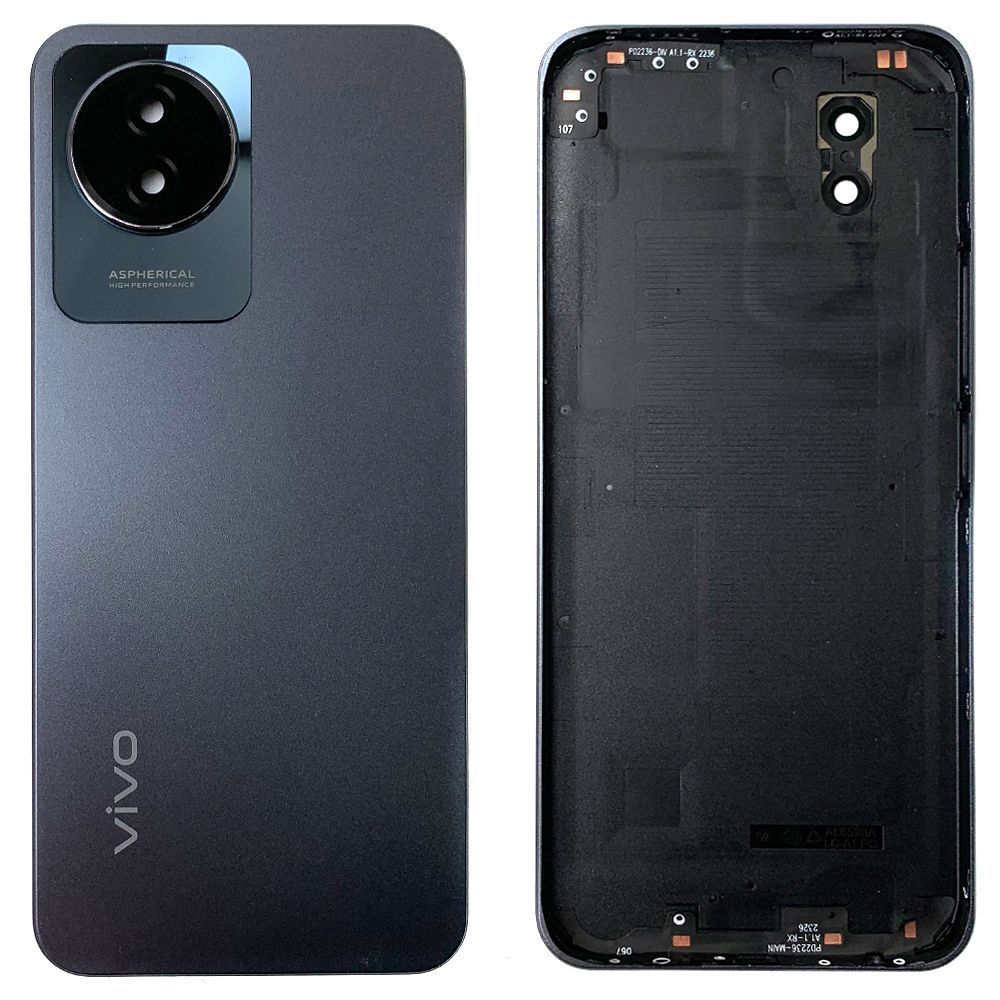 Задняя крышка Vivo Y02 (серая оригинал Китай со стеклом камеры) 157830 фото