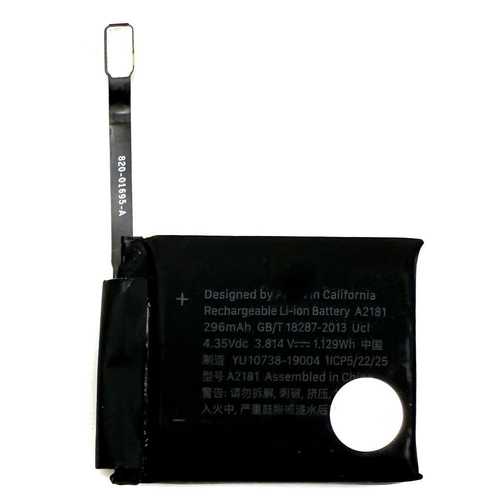 Аккумулятор Apple A2181 Watch 5 44 мм A2093, Watch SE 44 mm A2352 296 mAh (оригинал Китай) 182029 фото