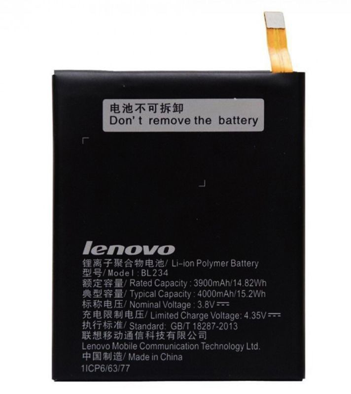 Аккумулятор Lenovo BL234 оригинал Китай A5000 P70 Vibe P1ma40 3900 mAh 159040 фото