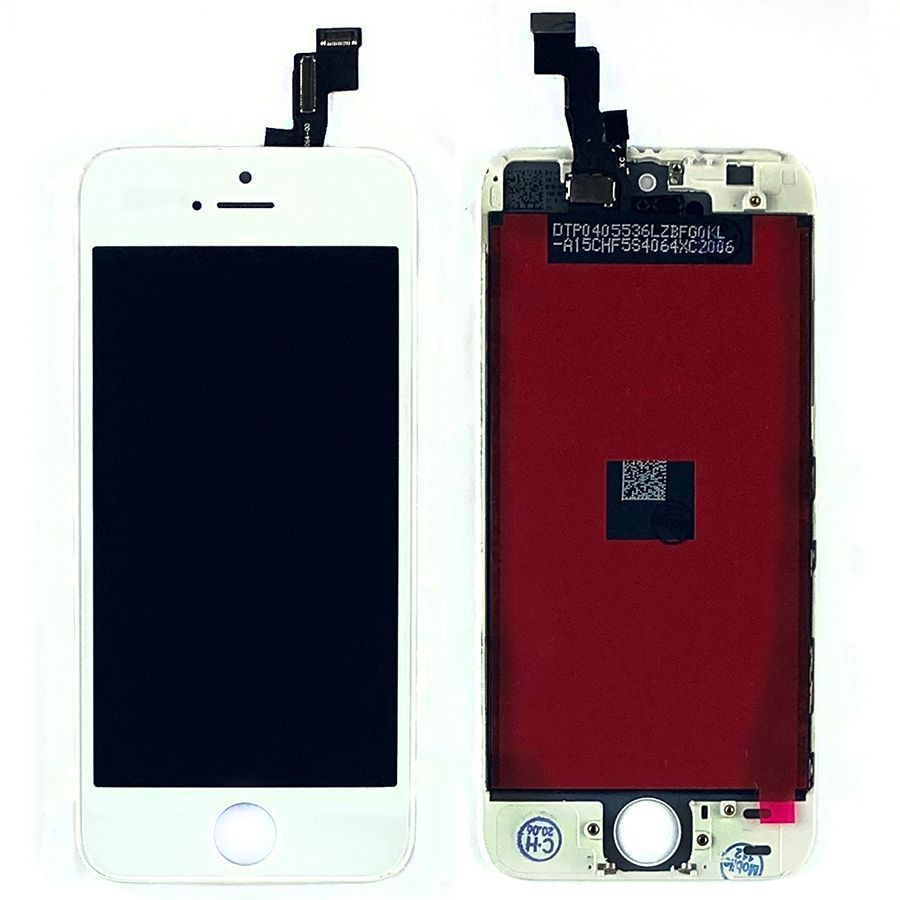 Дисплей Apple iPhone 5S SE + тачскрин (белый AAA) 153045 фото