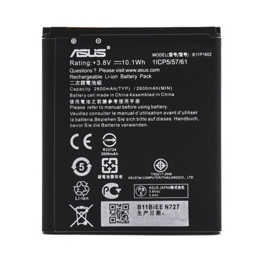 Аккумулятор Asus B11P1602 оригинал Китай ZenFone Go ZB500KL, ZB500KG X00BD, ZenFone Live ZB501KL 2600mAh 165116 фото