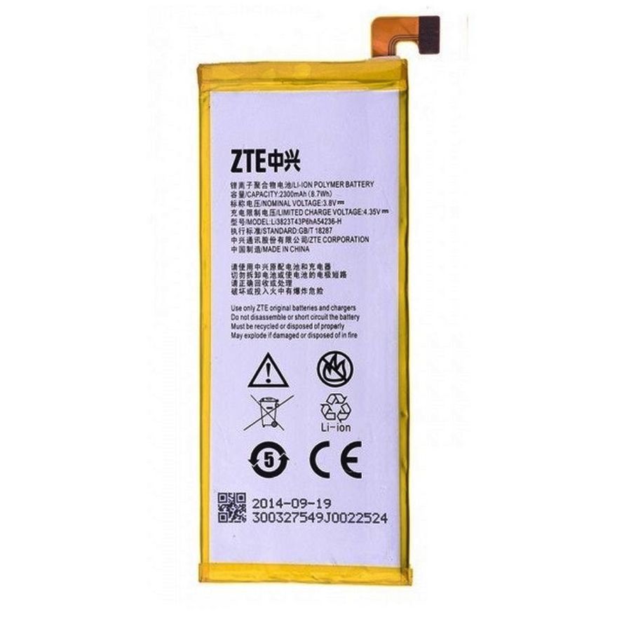 Аккумулятор ZTE Li3823T43P6hA54236-H оригинал Китай Nubia Z7 Mini nx507j 2380 mAh Распродажа 162866 фото