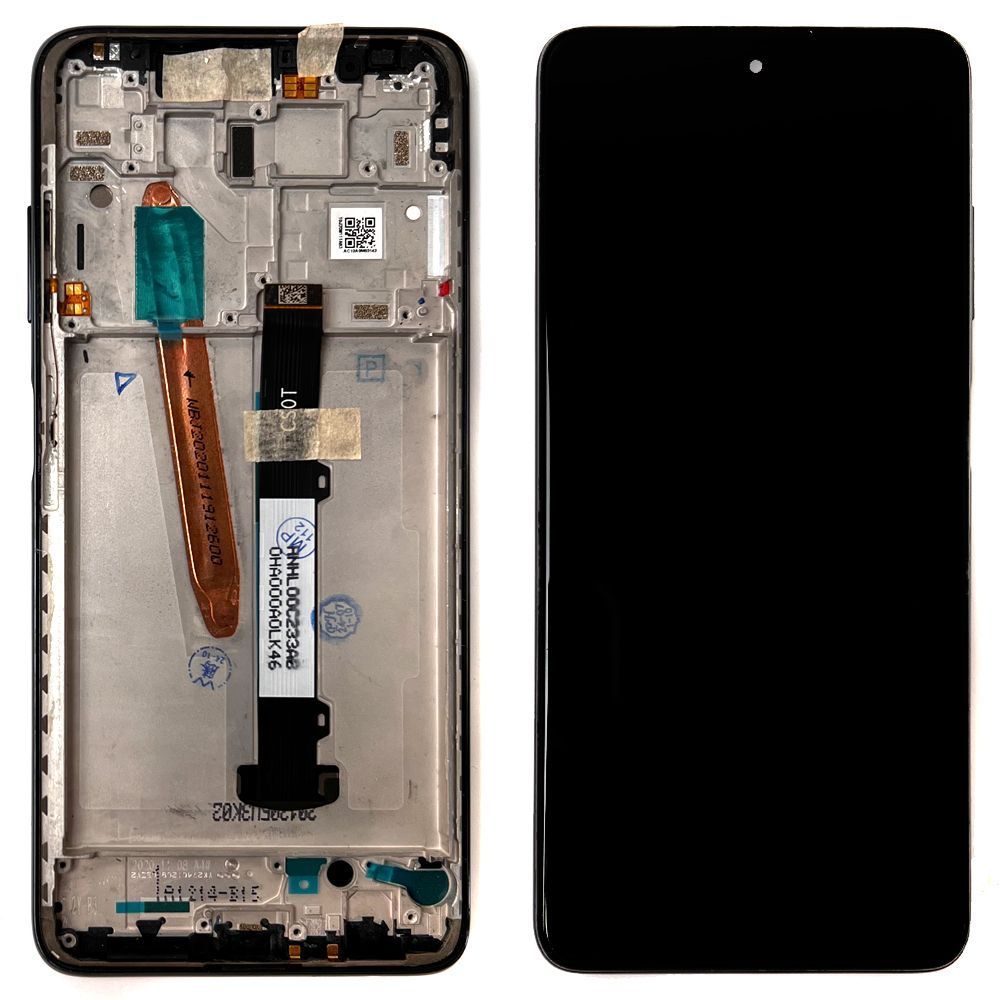 Дисплей Xiaomi Poco X3 X3 Pro X3 NFC + тачскрин с рамкой (черный оригинал OEM) 179915 фото