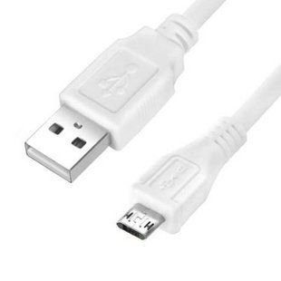 Кабель зарядки Micro USB 80см 2А (белый) 190894 фото