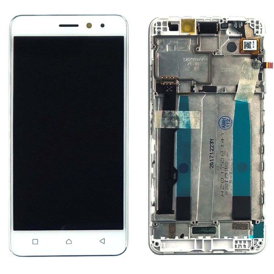 Дисплей Lenovo K6 K33a48, K6 Power K33a42 + тачскрин (белый оригинал 100% с передней панелью) 152344 фото