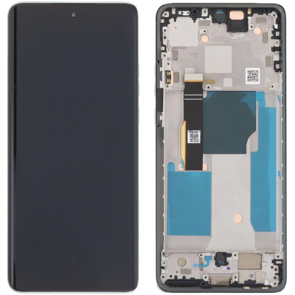 Дисплей Motorola Edge 40 Neo XT2307-1 з тачскріном та рамкою (зелений оригінал Китай) 195073 фото