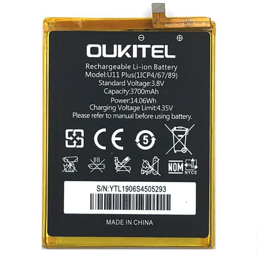 Аккумулятор Oukitel U11 Plus оригинал Китай 3700 mAh 145362 фото