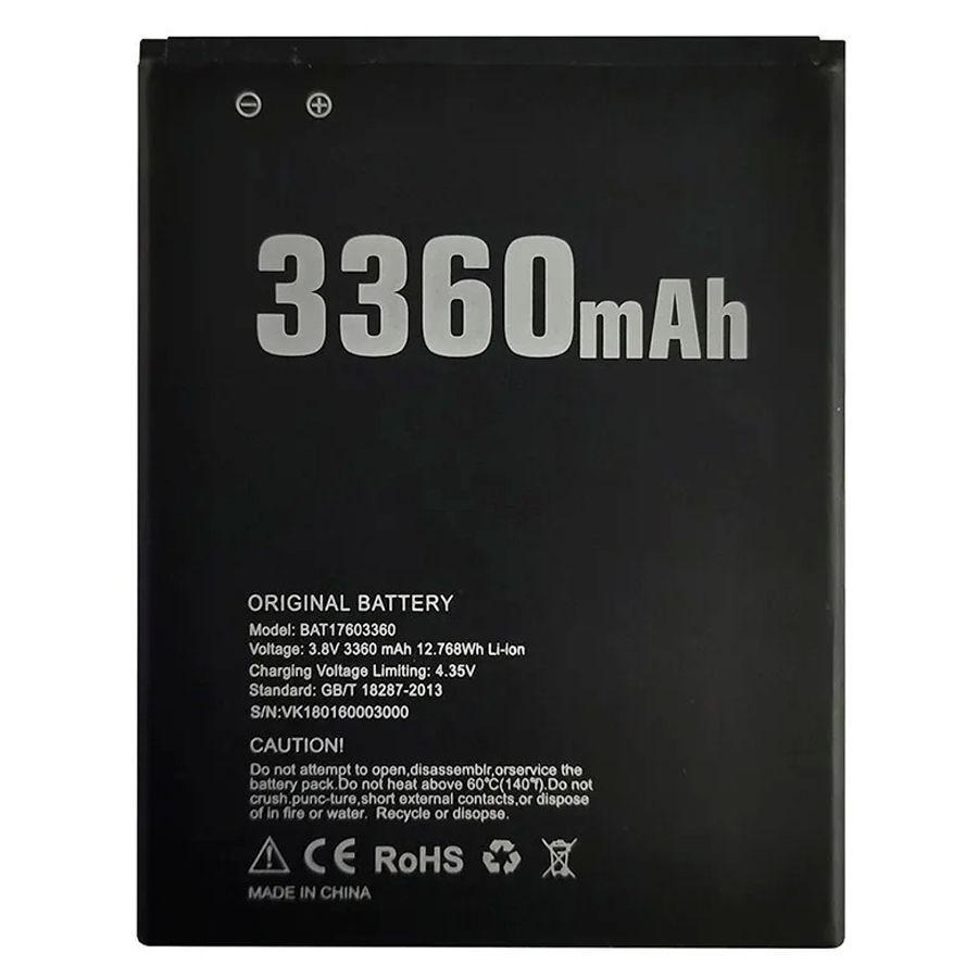 Аккумулятор Doogee X10 Распродажа (оригинал Китай 3360 mAh) 160741 фото