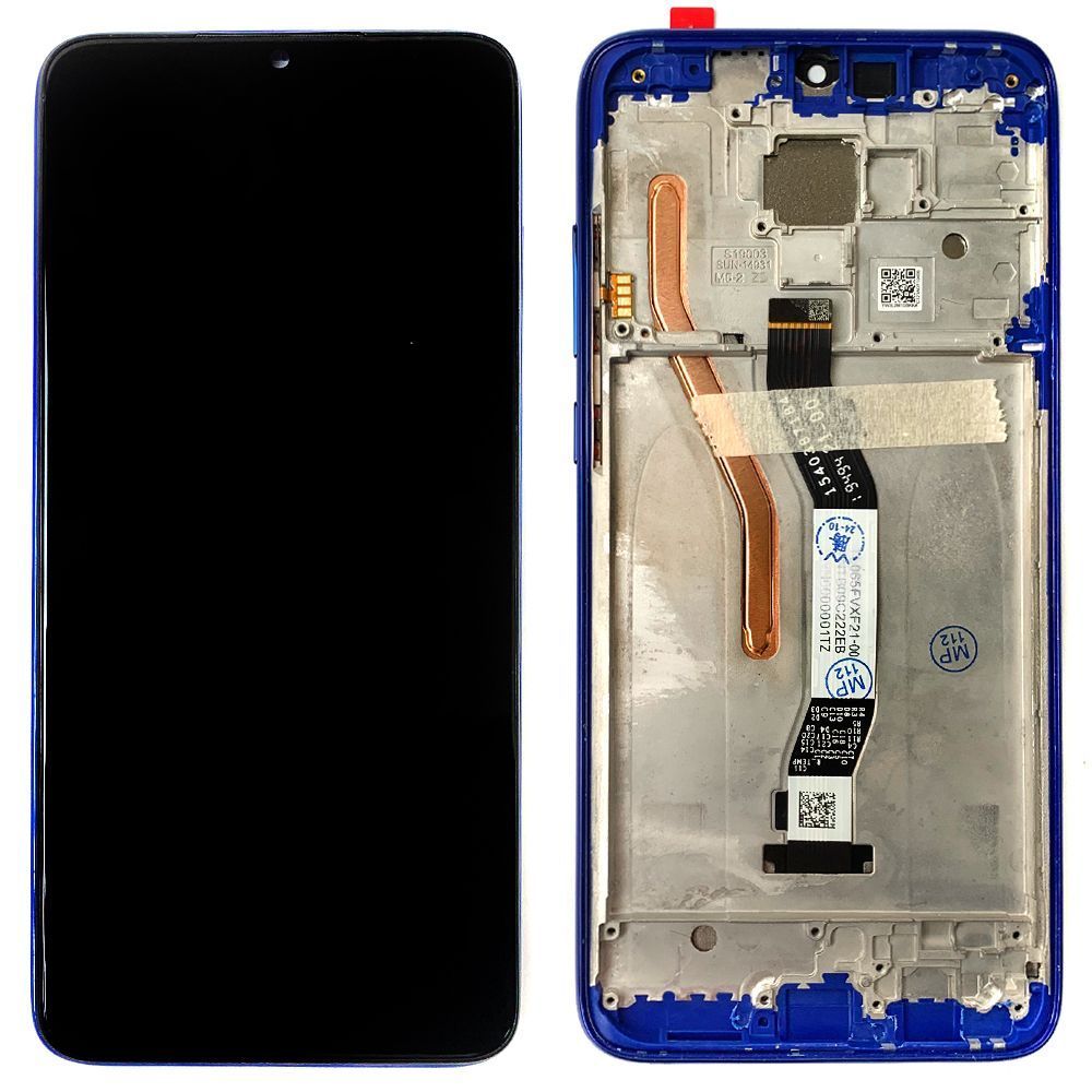 Дисплей Xiaomi Redmi Note 8 Pro M1906G7I + тачскрин (оригинал OEM с синей рамкой 1 держатель Sim) 179904 фото