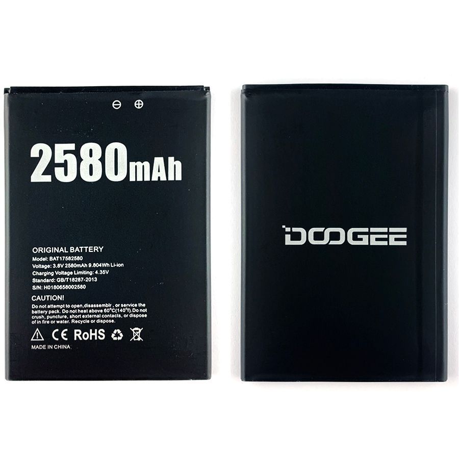 Аккумулятор Doogee X20 оригинал Китай BAT17582580 2580 mAh 162286 фото