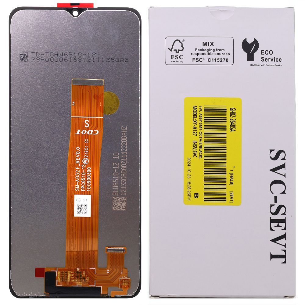 Дисплей Samsung Galaxy A03 2021 A032F (двойной шлейф) + тачскрин (оригинал OEM SP) 146286 фото