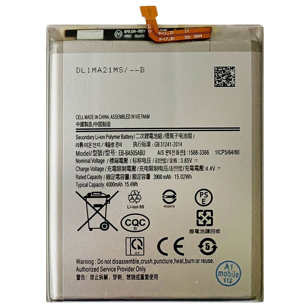 Аккумулятор Samsung EB-BA205ABN BA305ABU BA505ABU оригинал Китай Galaxy A20 A30 A30S A50 4000 mAh 160099 фото