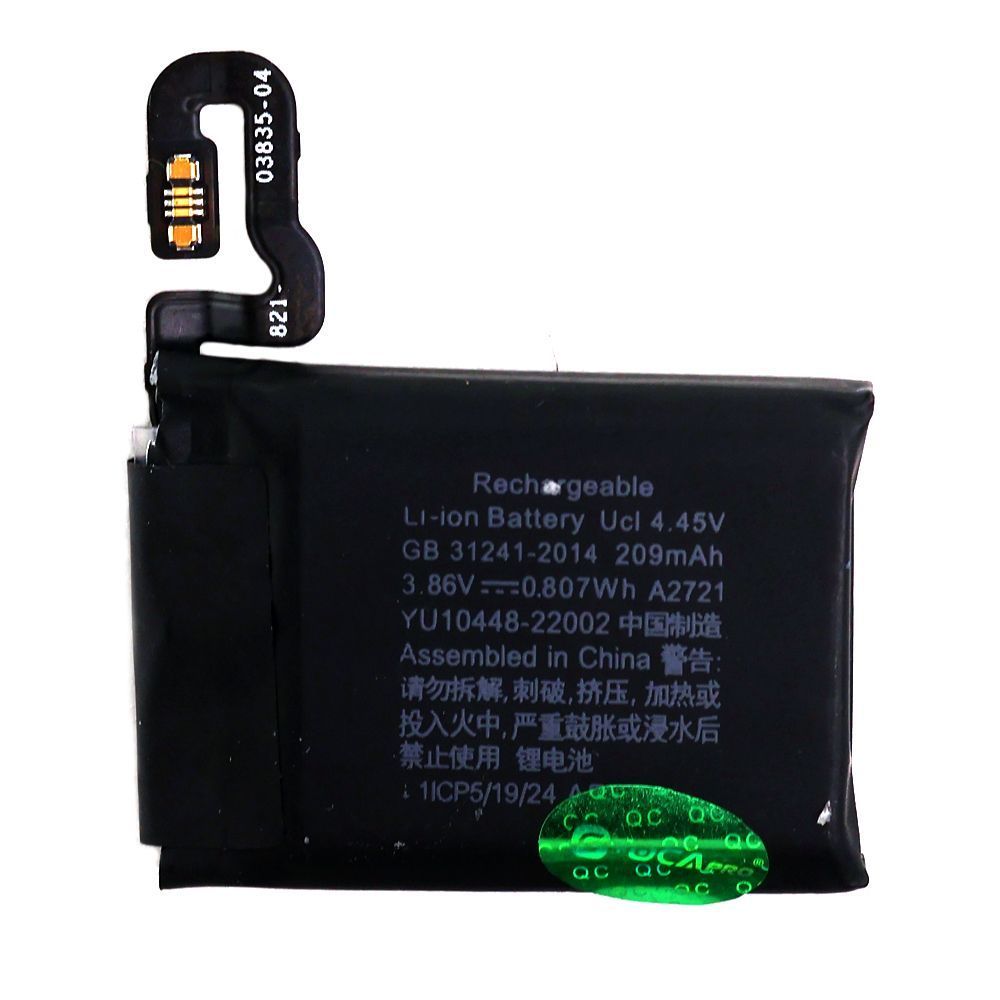Аккумулятор Apple Watch SE 2 40 мм A2721 GPS 209 mAh (оригинал Китай OCA Pro) 187274 фото