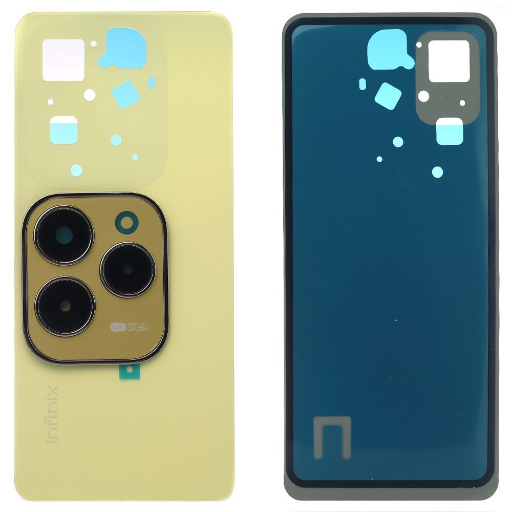 Задняя крышка Infinix Hot 40 X6836 (золотистая оригинал Китай со стеклом камеры) 186919 фото