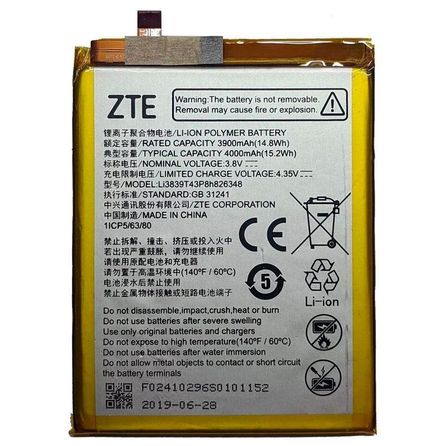 Аккумулятор ZTE Li3839T43P8H826348 Blade A7 2020 (оригинал Китай 3900 mAh) 160404 фото