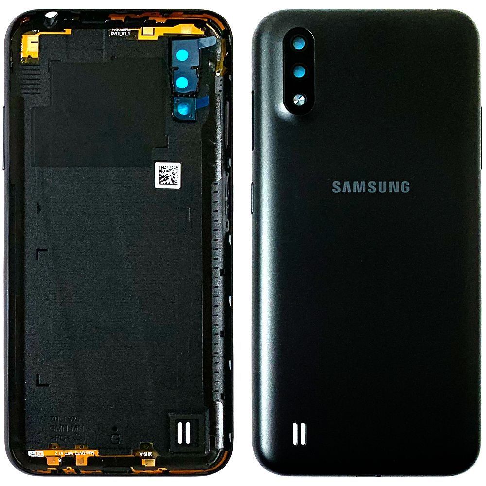 Задняя крышка Samsung Galaxy A01 A015F (черная оригинал Китай со стеклом камеры) 147604 фото