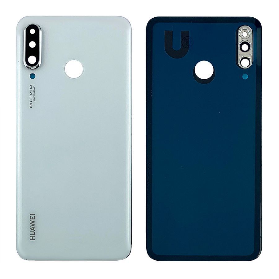 Задняя крышка Huawei P30 Lite MAR-LX1 (24MP белая оригинал Китай со стеклом камеры) 162056 фото