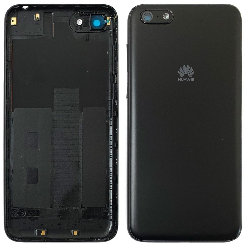 Задняя крышка Huawei Y5 2018 DRA-L21 LX3, Y5 Prime 2018 DRA-LX2 (черная оригинал Китай со стеклом камеры) 162060 фото