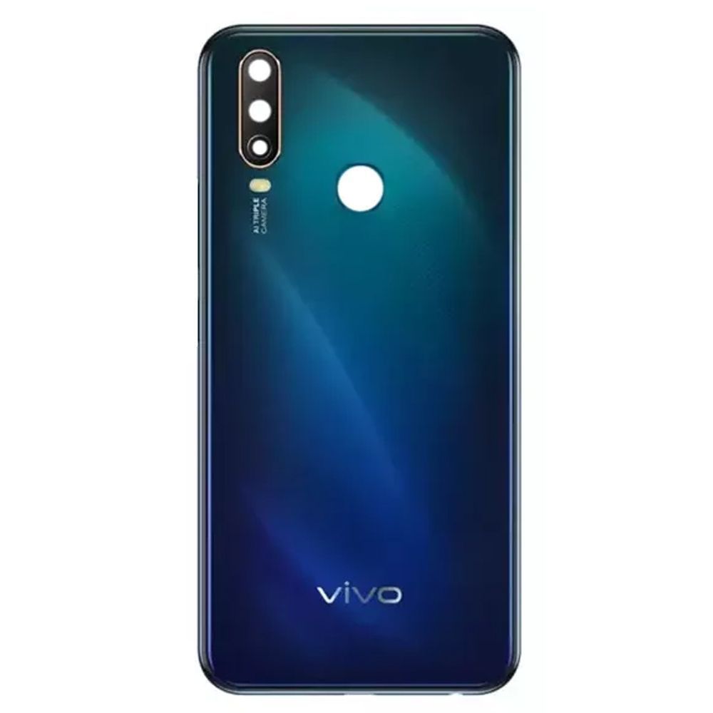 Задняя крышка Vivo Y15 (черная со стеклом камеры) 190514 фото