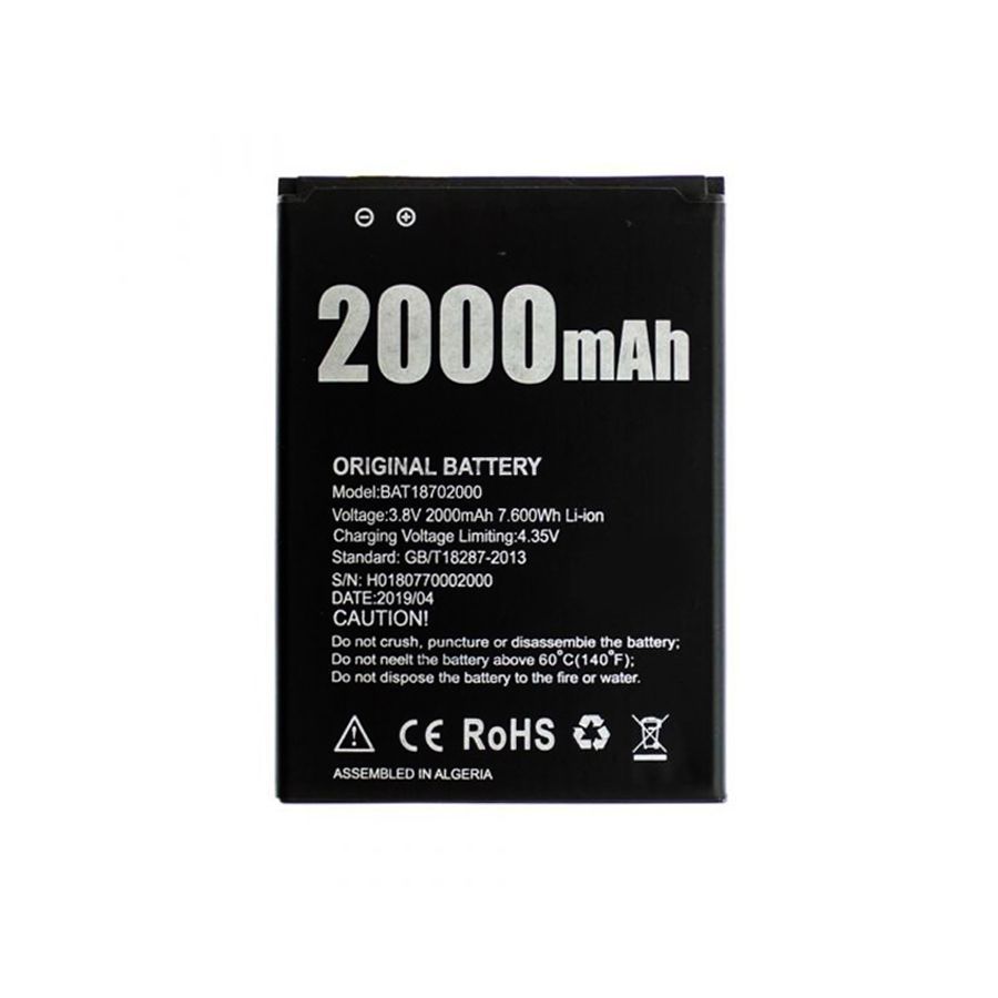Аккумулятор Doogee X50 BAT18702000 оригинал Китай 2000 mAh 162028 фото