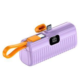 Power Bank Павербанк WUW Y134 Mini Type-C 5000mAh Фиолетовый 162689 фото