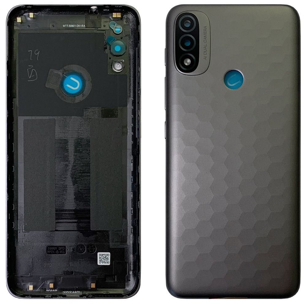 Задняя крышка Motorola Moto E20 XT2155 (серая оригинал Китай со стеклом камеры) 154073 фото