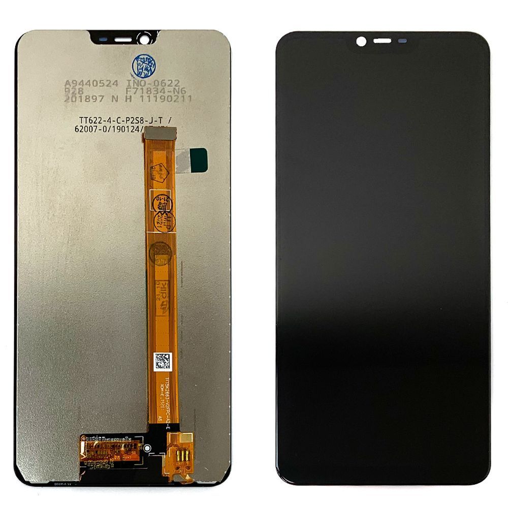 Дисплей Oppo A3s, A5 2018, Realme C1 Realme 2 + тачскрин (черный оригинал Китай) 149927 фото