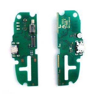 Шлейф Nokia 1 TA-1047 TA-1060 с разъемом зарядки, вибро и микрофоном - нижняя плата 163584 фото