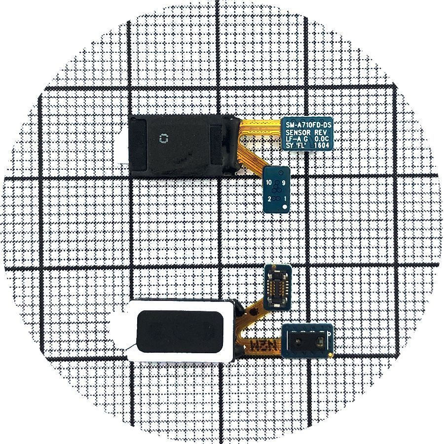 Динамик Samsung Galaxy A7 2016 A710F с датчиком приближения на шлейфе 163916 фото
