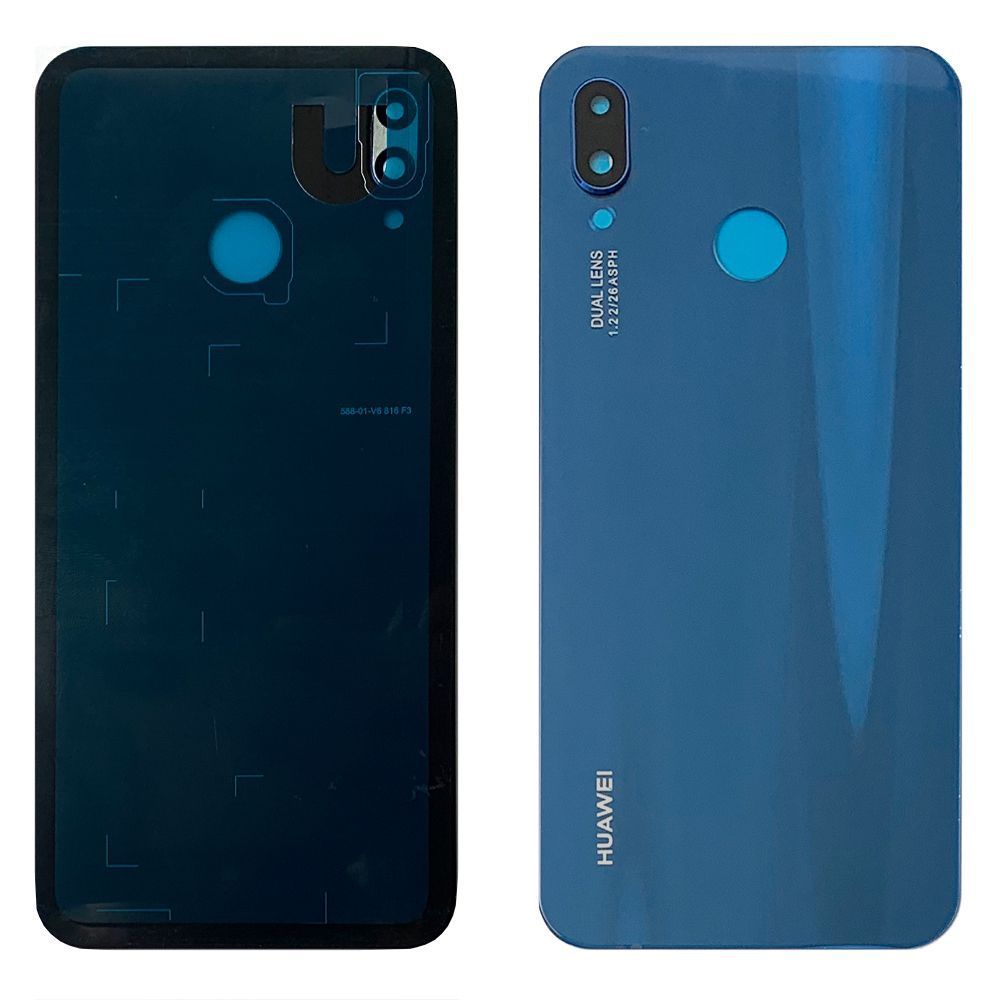 Задняя крышка Huawei P20 Lite ANE-LX1 (синяя со стеклом камеры) 159237 фото
