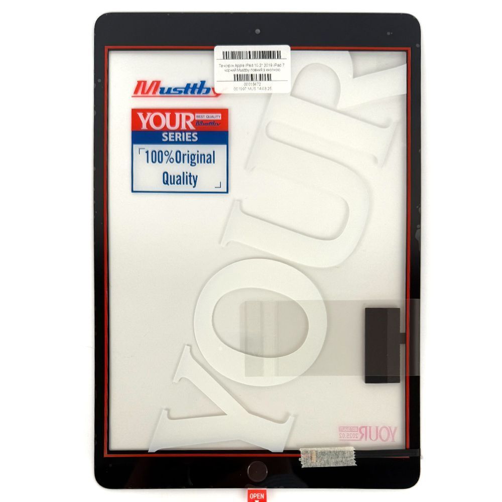Тачскрин Apple iPad 10.2" 2019 iPad 7, iPad 10.2" 2020 iPad 8 (черный Original Musttby полный с кнопкой) 181654 фото