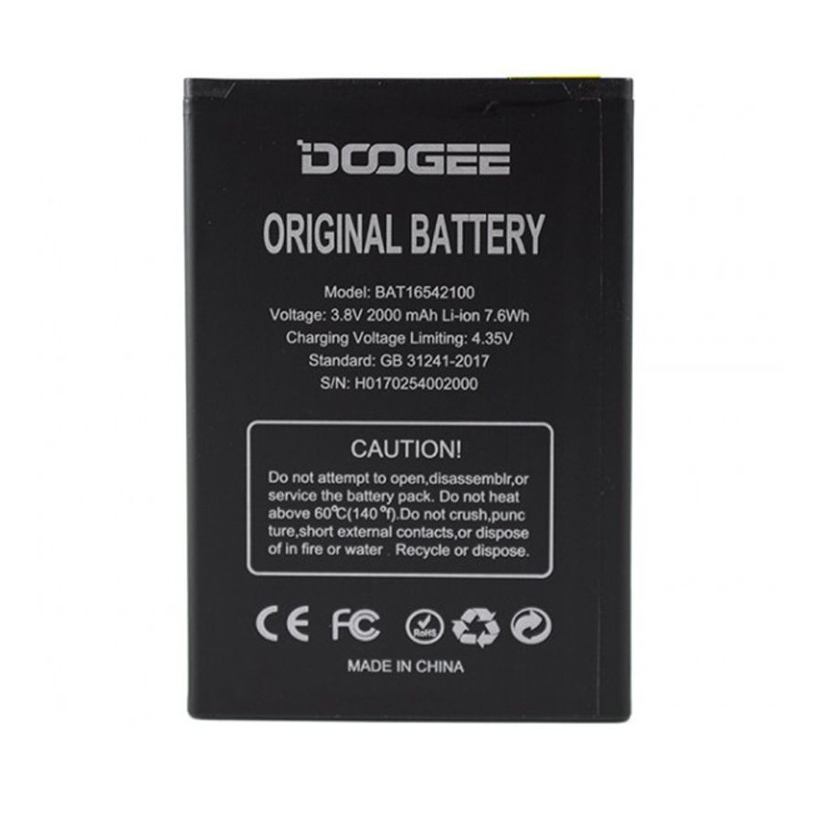 Аккумулятор Doogee X9 Mini BAT16542100 оригинал Китай 2000 mAh Распродажа 159926 фото