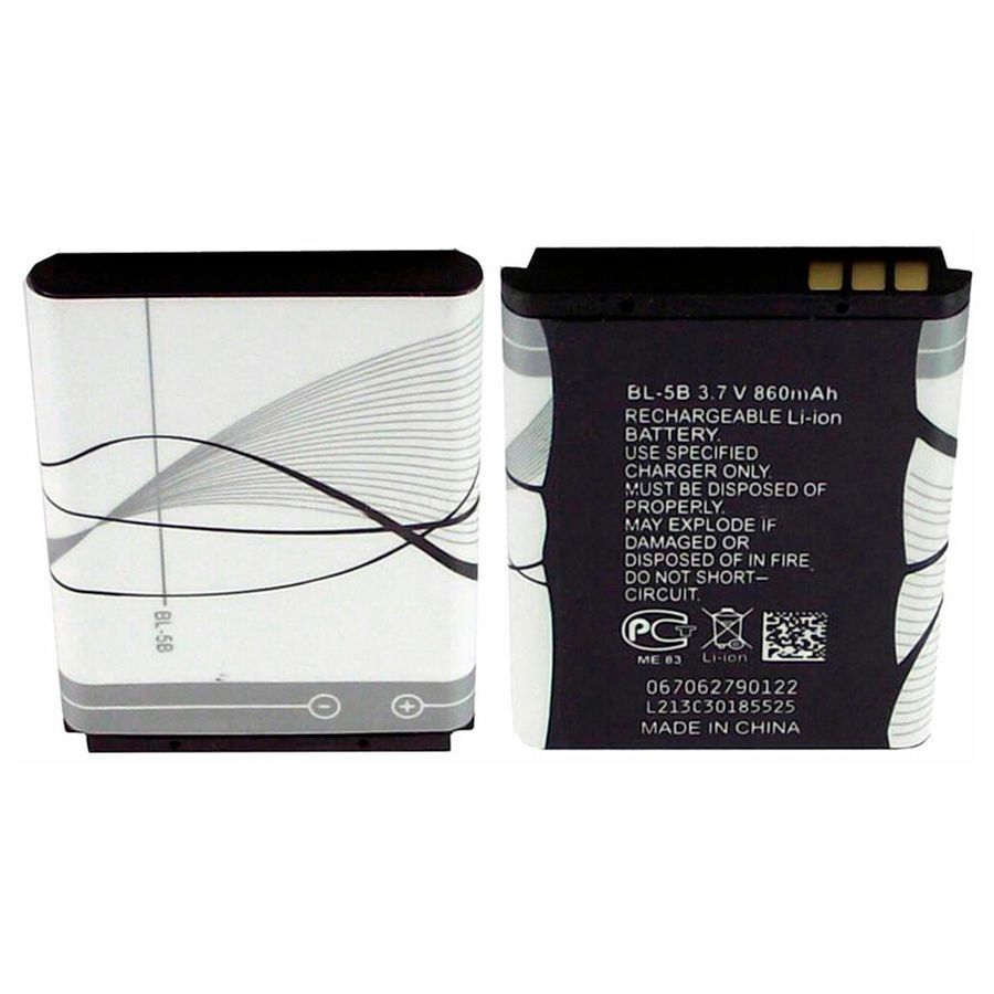 Аккумулятор Nokia BL-5B оригинал Китай 2626 3220 3230 5070 5140 5140i 5200 5300 5320 5500 6020 6021 6060 6070 6080 6120c 6121c 153643 фото