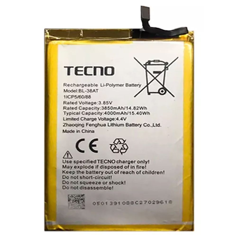 Аккумулятор Tecno BL-38AT Pop 2 Power B1P (оригинал Китай 4000 mAh) 179704 фото