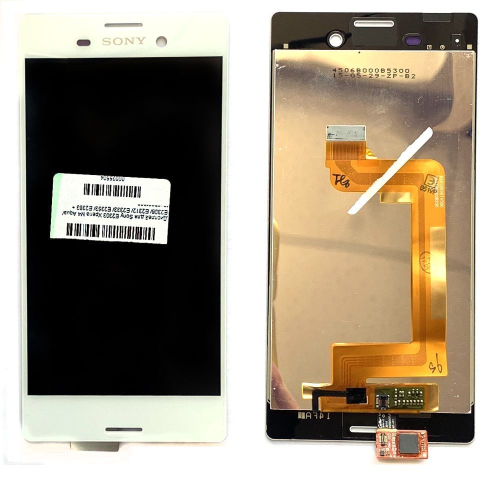 Дисплей Sony Xperia M4 Aqua E2303 E2306 E2312 + тачскрин (белый) 152730 фото