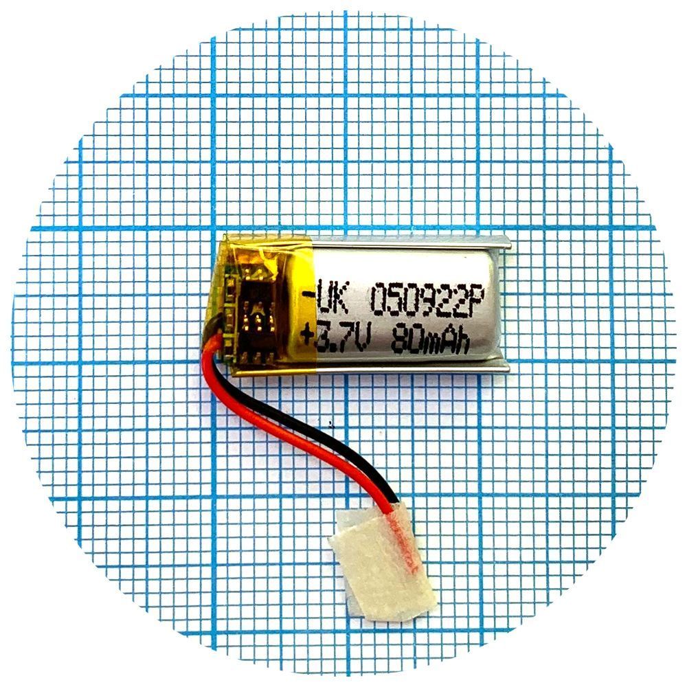 Аккумулятор универсальный 050922P 22 x 9,5 x 5 80 mAh 3,7V 162782 фото